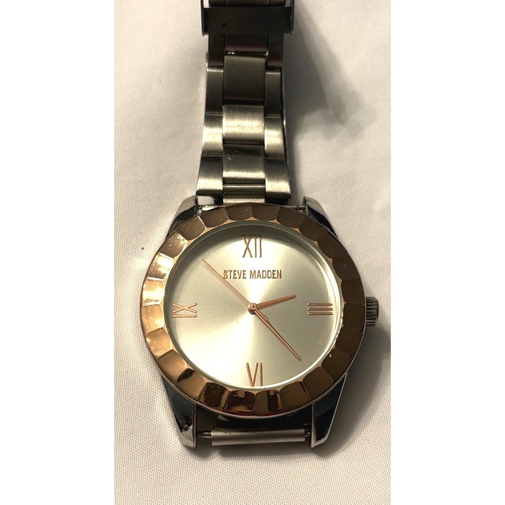 Steve Madden Two-Tone Metallic Watch ( needs new battery)